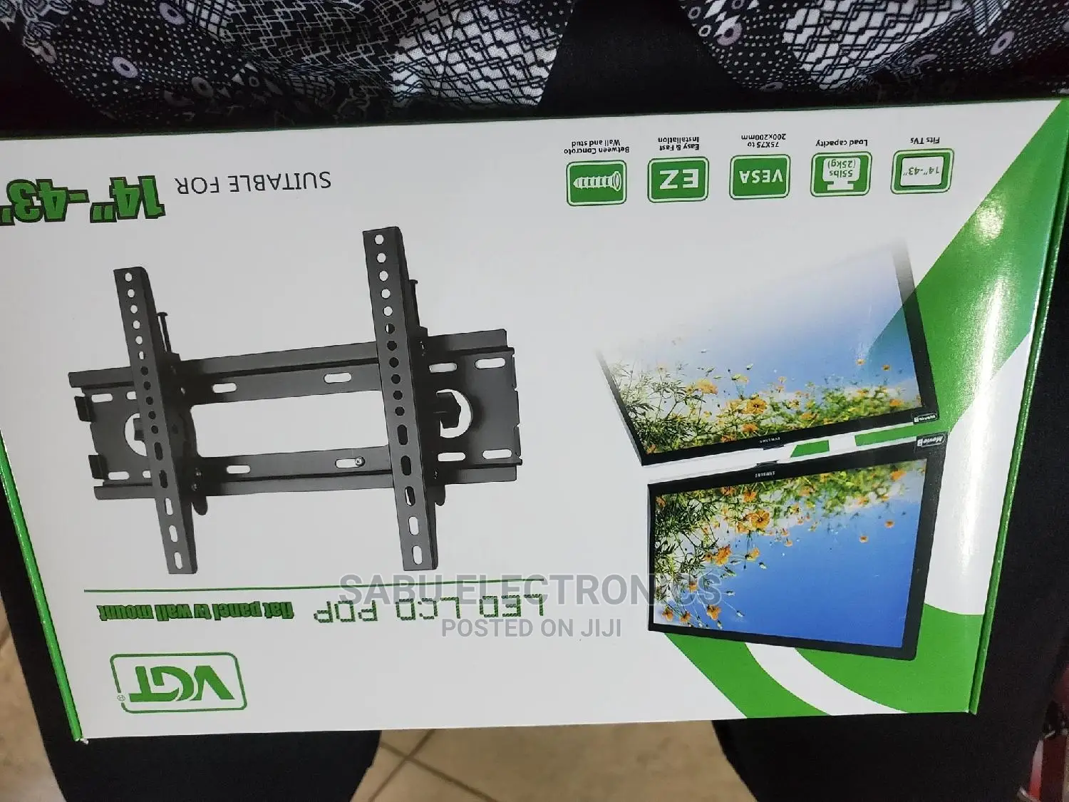 Fixed Wall Mount for TVS Suitable for 14" to 43"