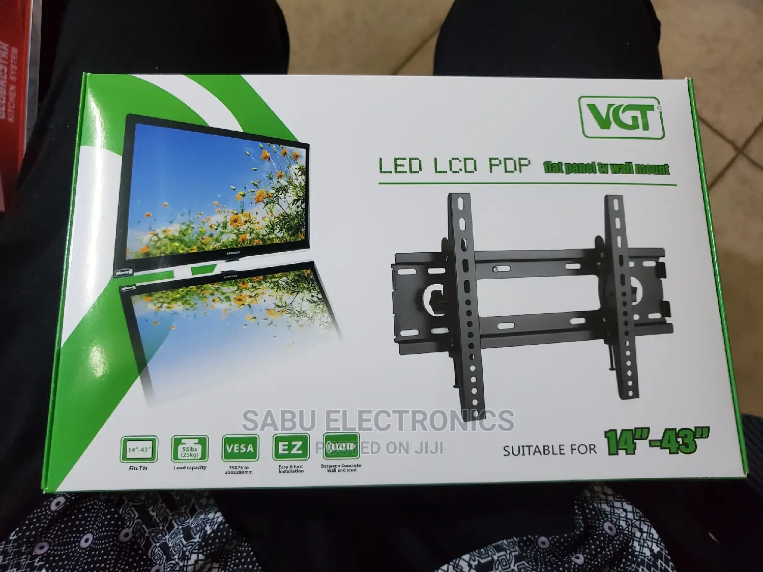 Fixed Wall Mount for TVS Suitable for 14" to 43"