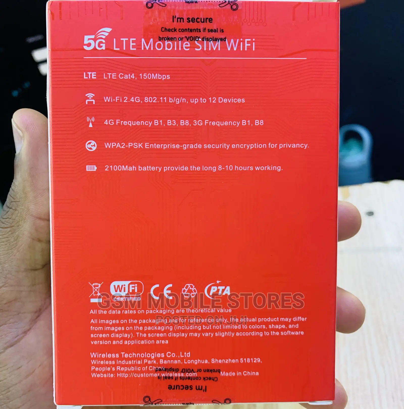 TOPLINK 5G LTE Mobile SIM Wifi Cat4 150mbps Unlocked