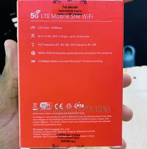 TOPLINK 5G LTE Mobile SIM Wifi Cat4 150mbps Unlocked