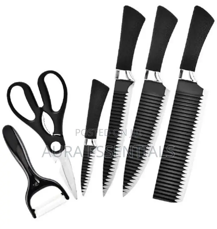 6pcs Black Ceramic Knife Set