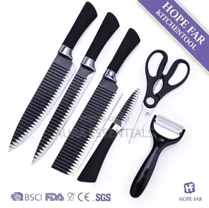 6pcs Black Ceramic Knife Set