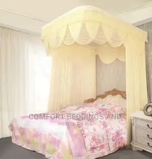 Wall Mount Two Stand Mosquito Net Cream