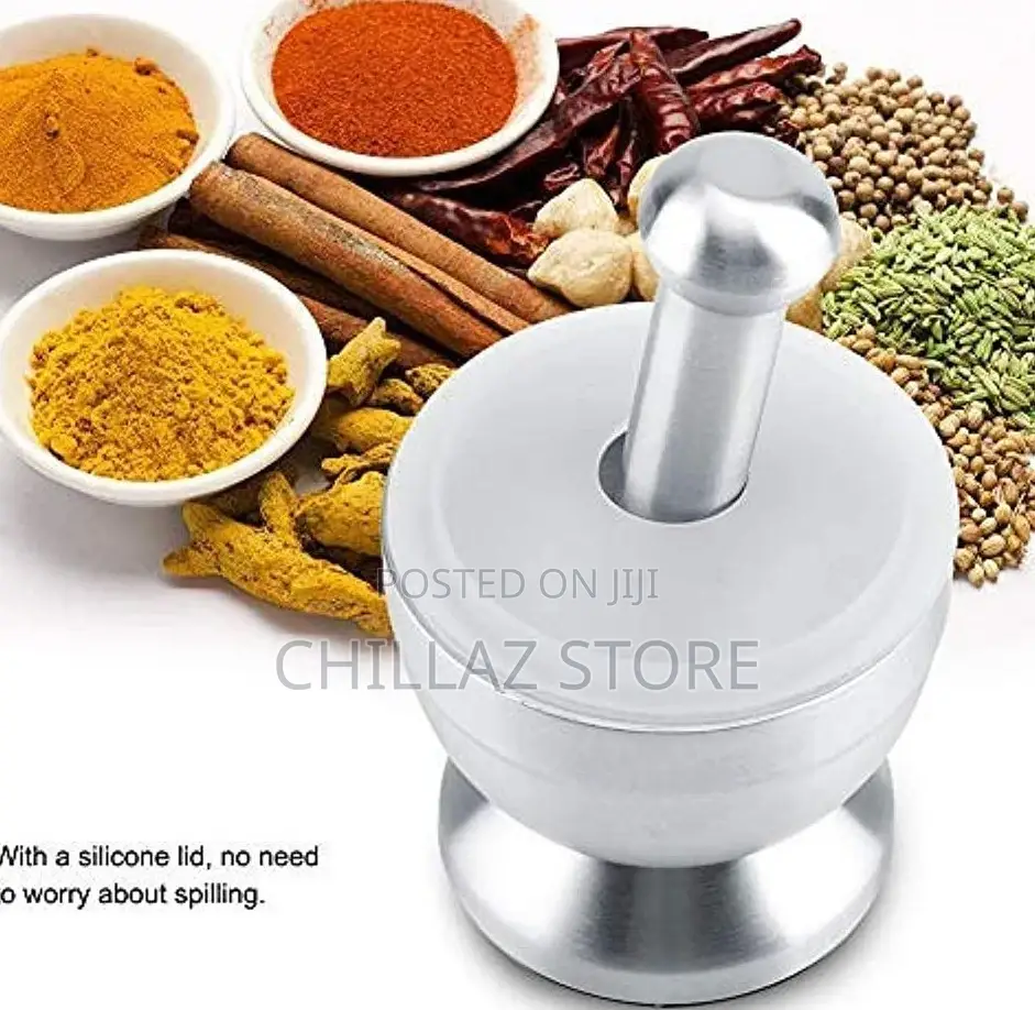 Stainless Steel Mortar and Pestle.