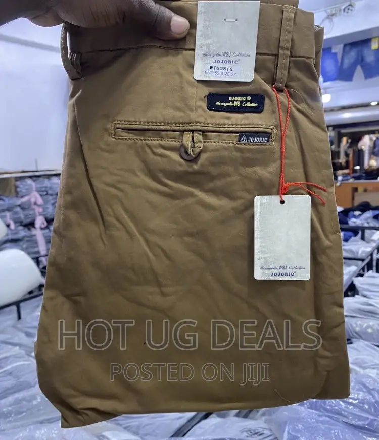 Men’S Khaki Stretcher Trousers - Coffee Brown