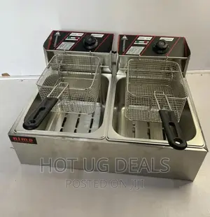 Brand New 12l Double Pan Electric Deep Fryers - Silver