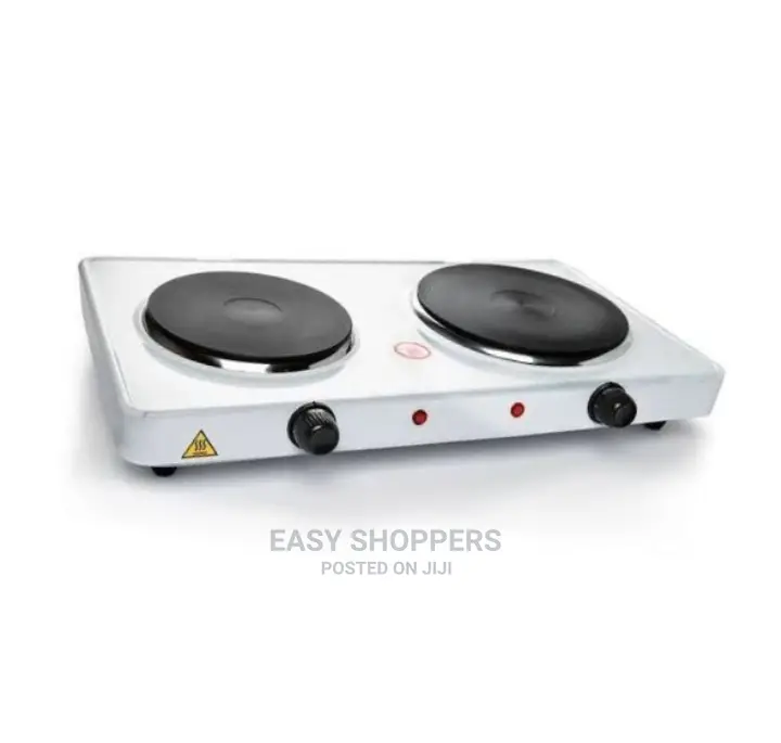 Double Electric Hotplate - White