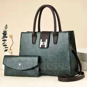 2pc Ladies Classic Handbag - Green