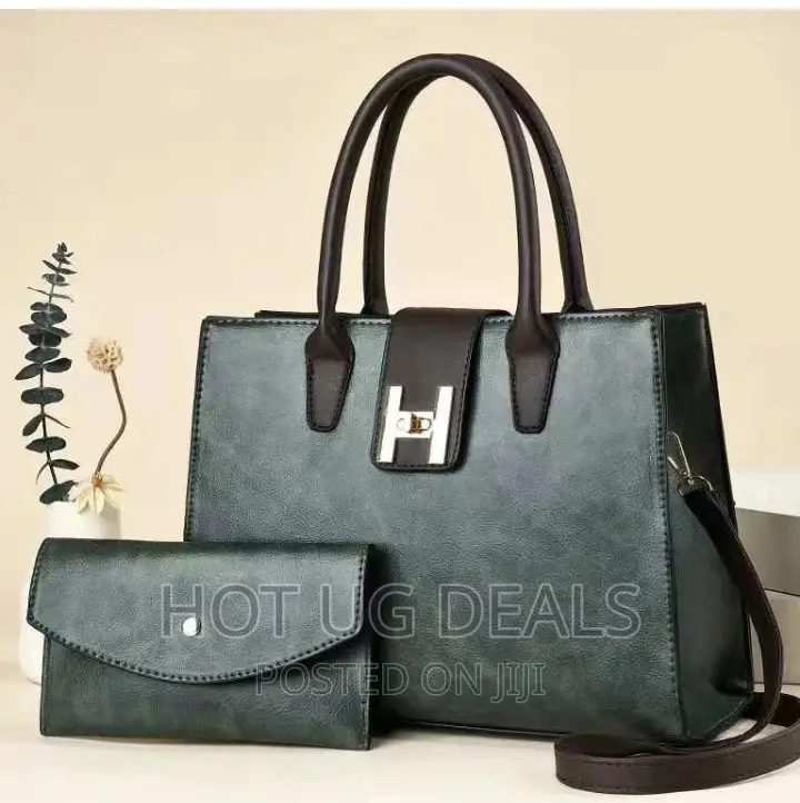 2pc Ladies Classic Handbag - Green