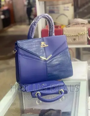 3pc Ladies Classic Handbag - Blue