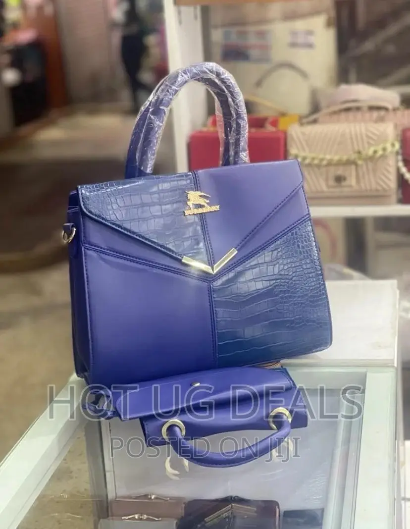 3pc Ladies Classic Handbag - Blue