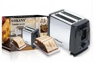 Sokany 2 Slice Electric Bread Toaster – Silver Black