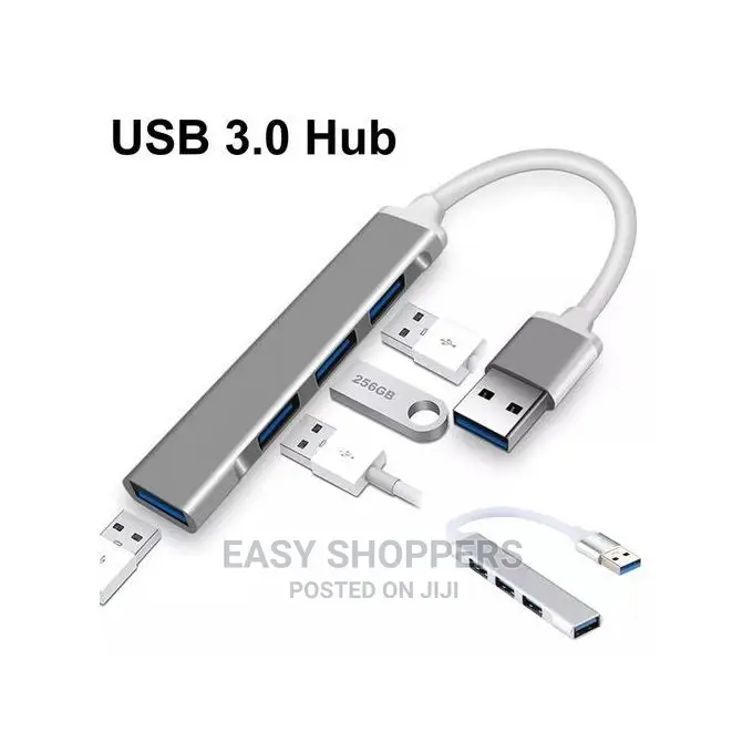 Hub USB HUB 3 0 Adapter 4 Port USB 3.0 High Speed-Gray