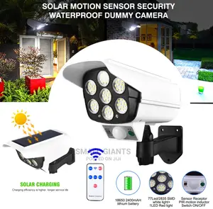 2 in 1 Solar Light Security Dummy Camera Remote LED Lamp