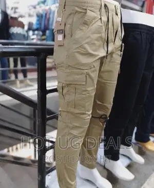 Men’S Designer Cargo Pants - Khaki