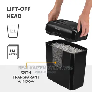 FELLOWES 11L Powershred 6-Sheet Cross Cut Paper Shredder