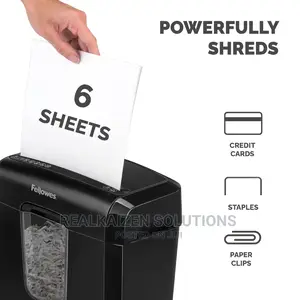 FELLOWES 11L Powershred 6-Sheet Cross Cut Paper Shredder