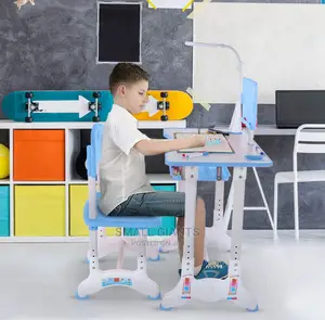 Adjustable Kids Combined Study Table and Chair Set