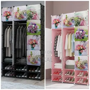 3 Columns Plastic Closet/ Wardrobe