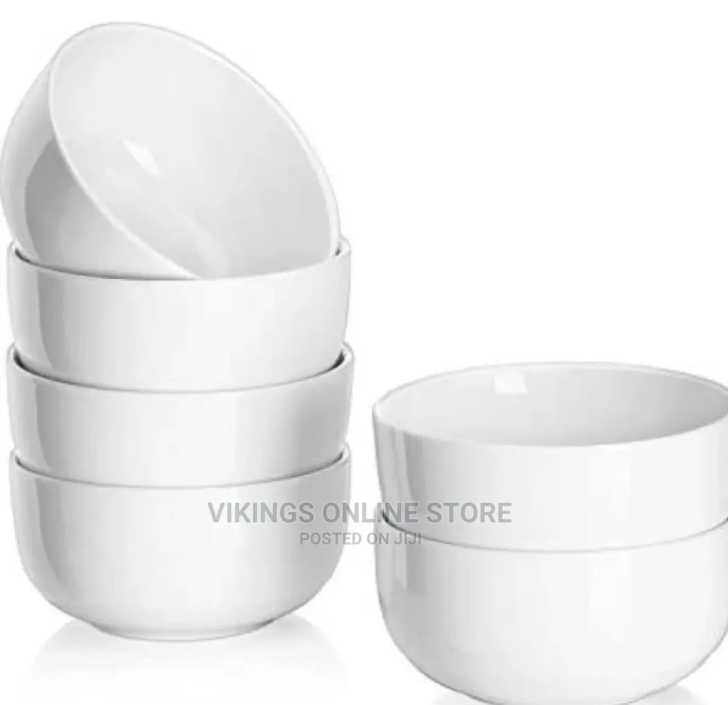 6 Pieces of Soup Cereal Bowls – White