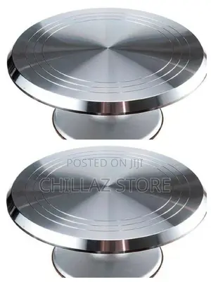 Stainless Steel Rotating Cake Turntable.