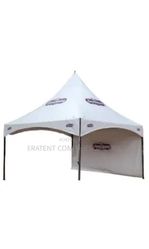 A Cake Tent in Hard Strong Materials With All Its Logo