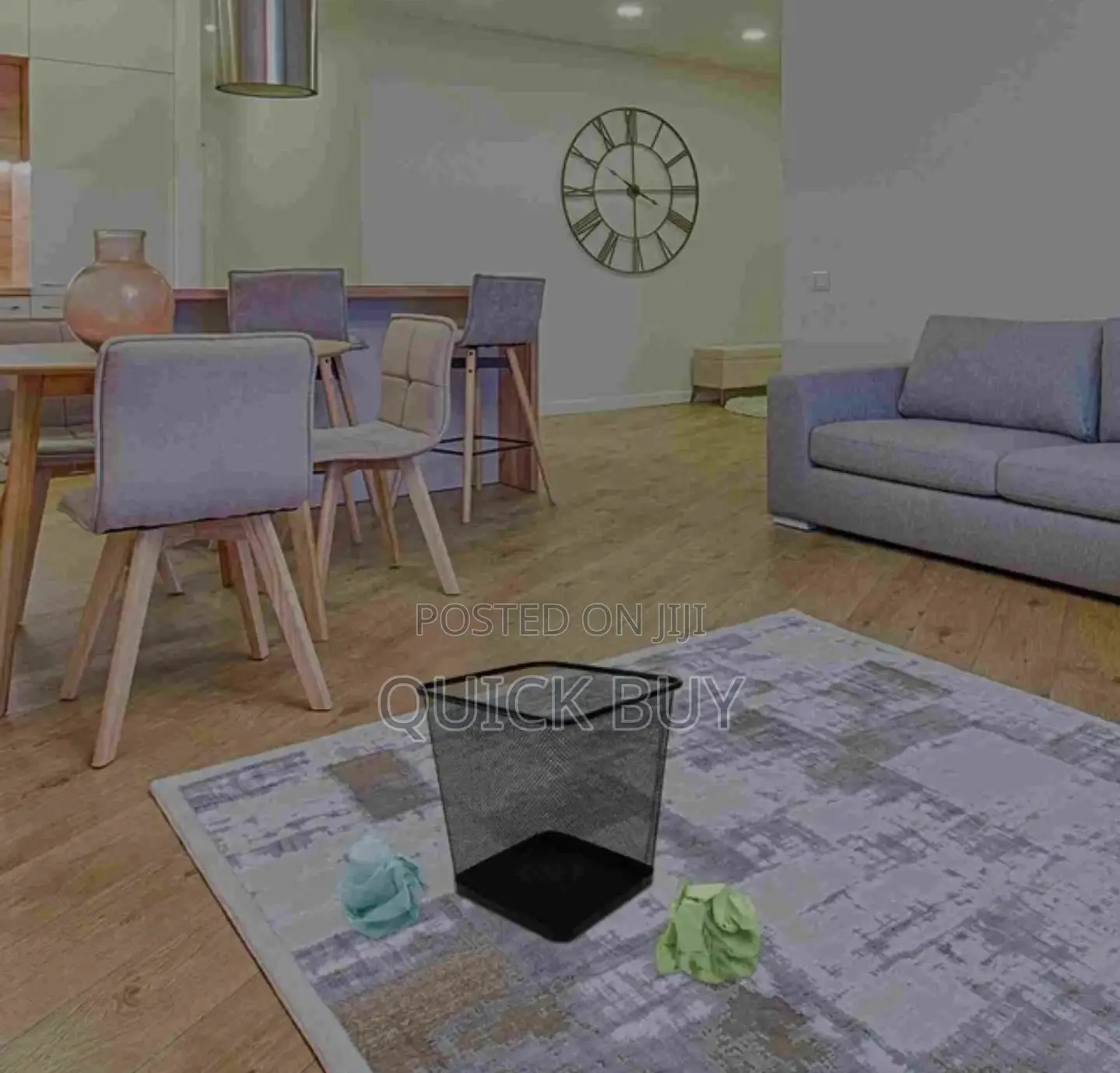 Wire Mesh Trash Can Garbage Dustbin-Square