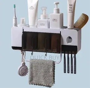 Punch Free Super Bathroom Toothbrush Holder Storage Rack