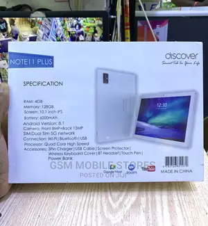New Discover Note 11 Plus 128 GB Black