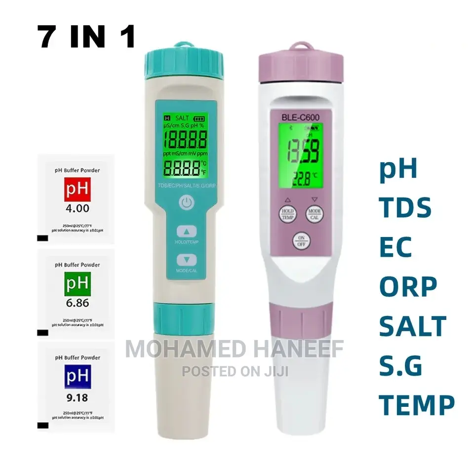 7 in 1 Water Quality Ph, Tds, EC Test Meter