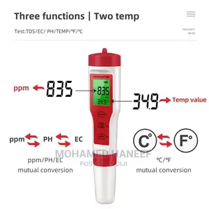 4 in 1 Multi Quality Tester PH, TDS, EC