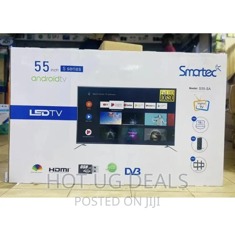 Smartec 55 Inch Android Smart Frameless Tv - Black