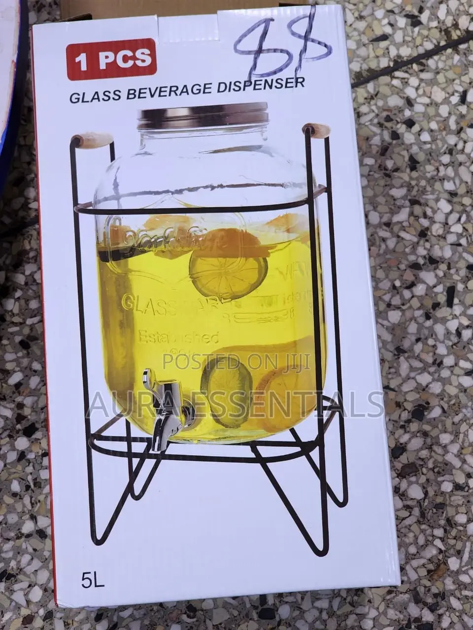 5L Beverage Glass Juice Dispenser