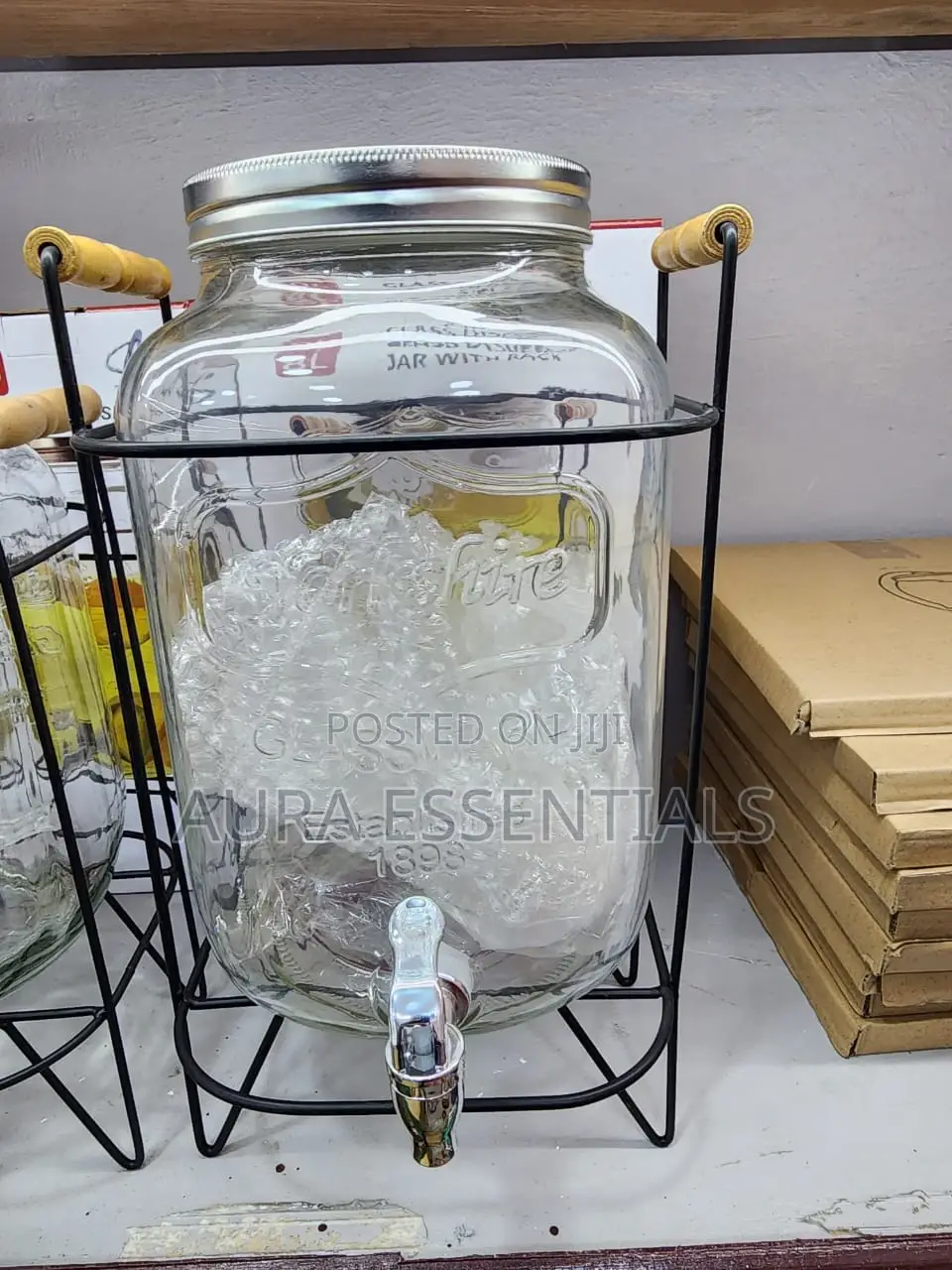 8L Big Jar Glass Juice Dispenser