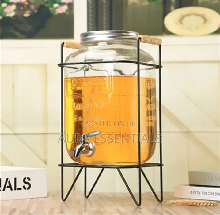 8L Big Jar Glass Juice Dispenser