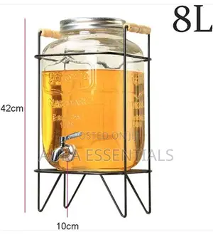 8L Big Jar Glass Juice Dispenser