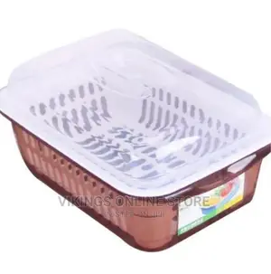 Double Layer Fruit Plate, Vegetable Basket, Storage,Brown