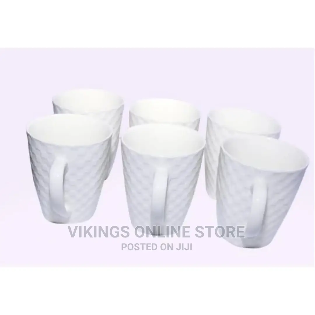 6 Pieces of Self Design Mugs Cups – White