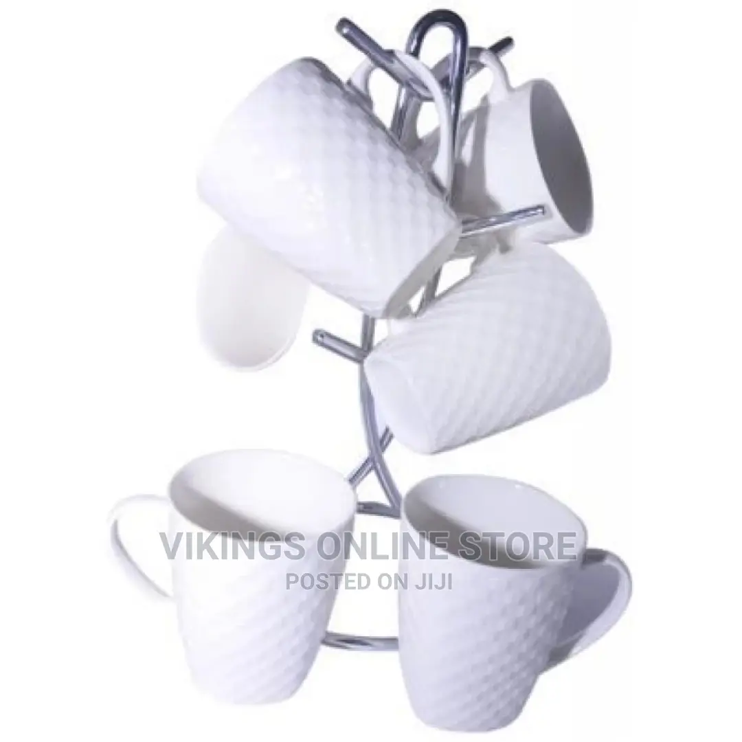 6 Pieces of Self Design Mugs Cups – White