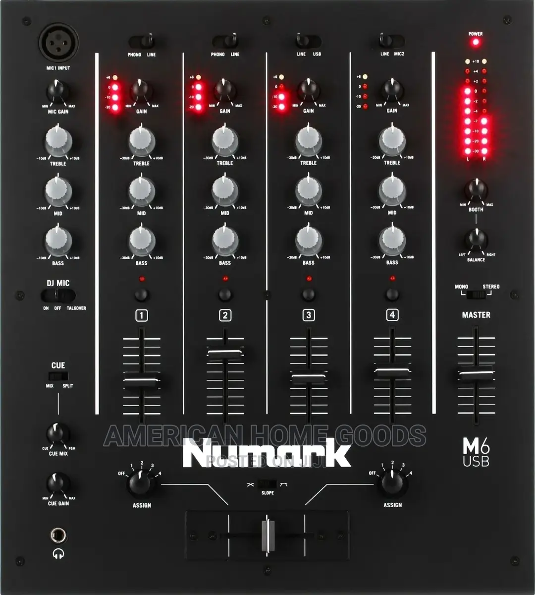 Numark M6 USB 4-Channel DJ Mixer