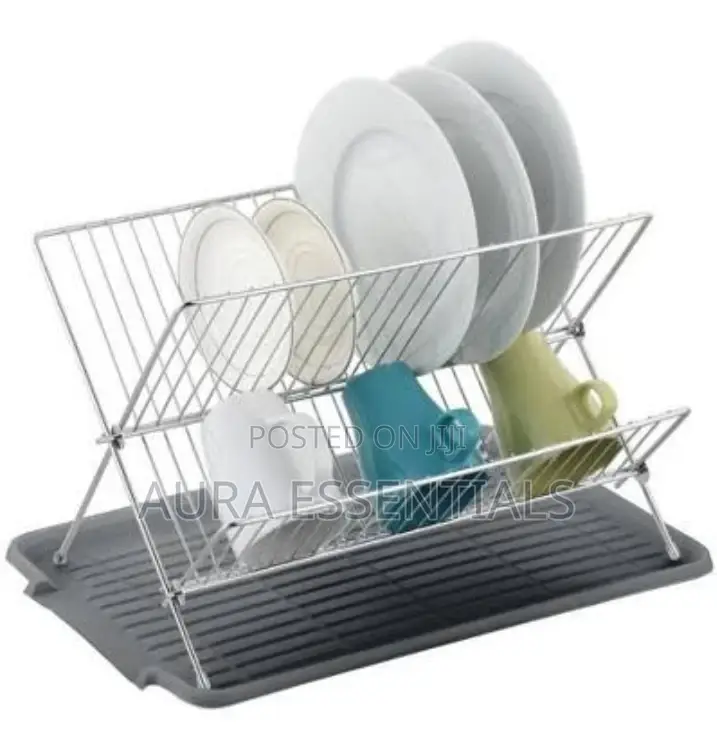 Foldable Dish Rack 2 Tier