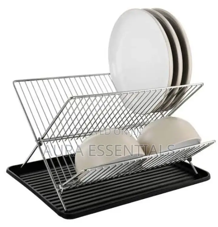 Foldable Dish Rack 2 Tier