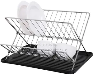 Foldable Dish Rack 2 Tier