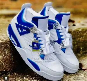 Original Air Jordan 4 White Blue