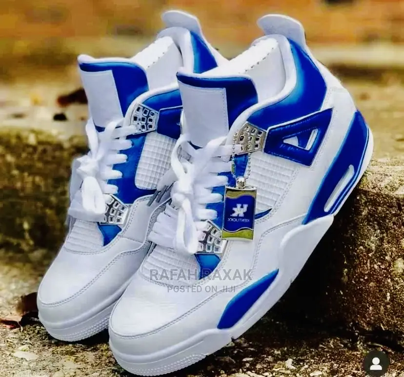 Original Air Jordan 4 White Blue