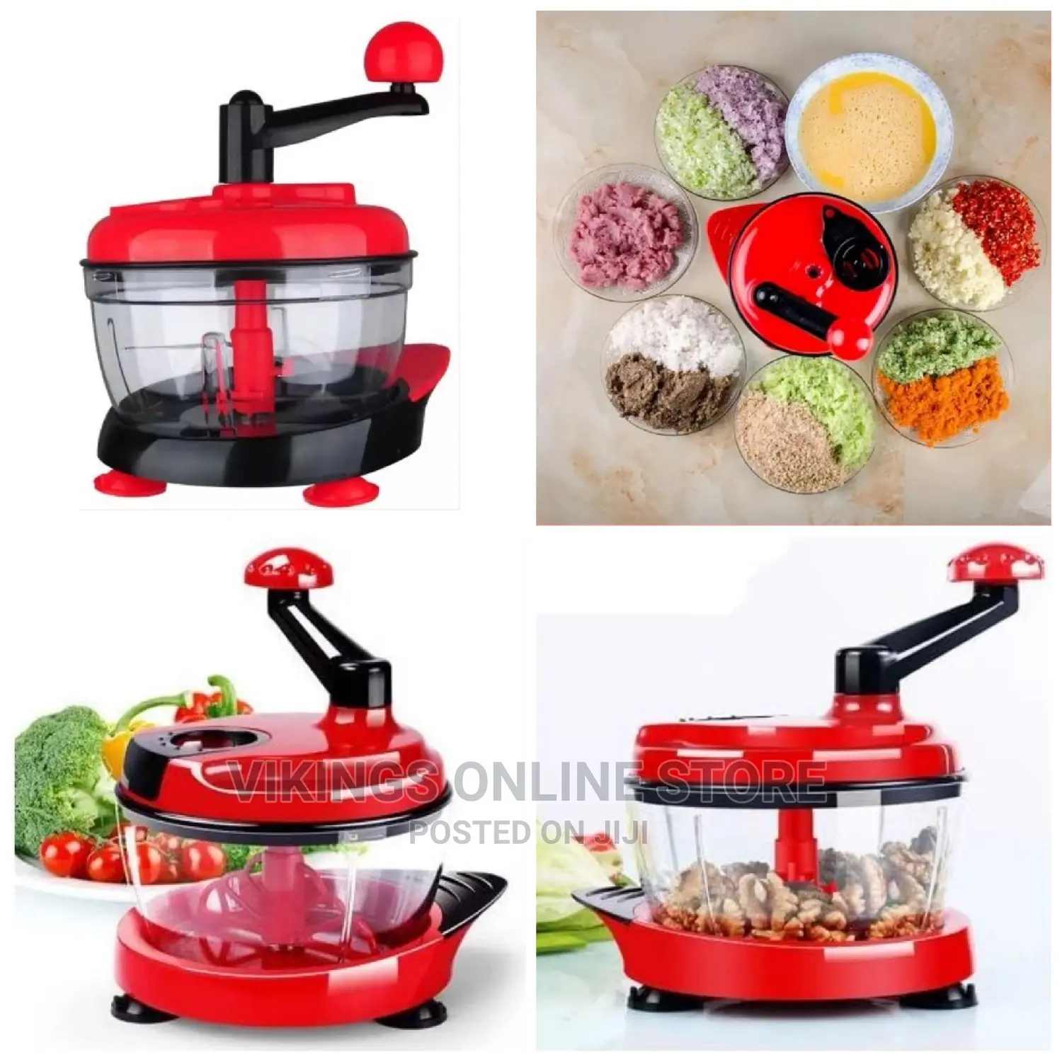 1.5L Manual Food Processor Meat Grinder Vegetable Chopper