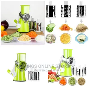 Table Top Drum Grater Vegetable Slicer, Green