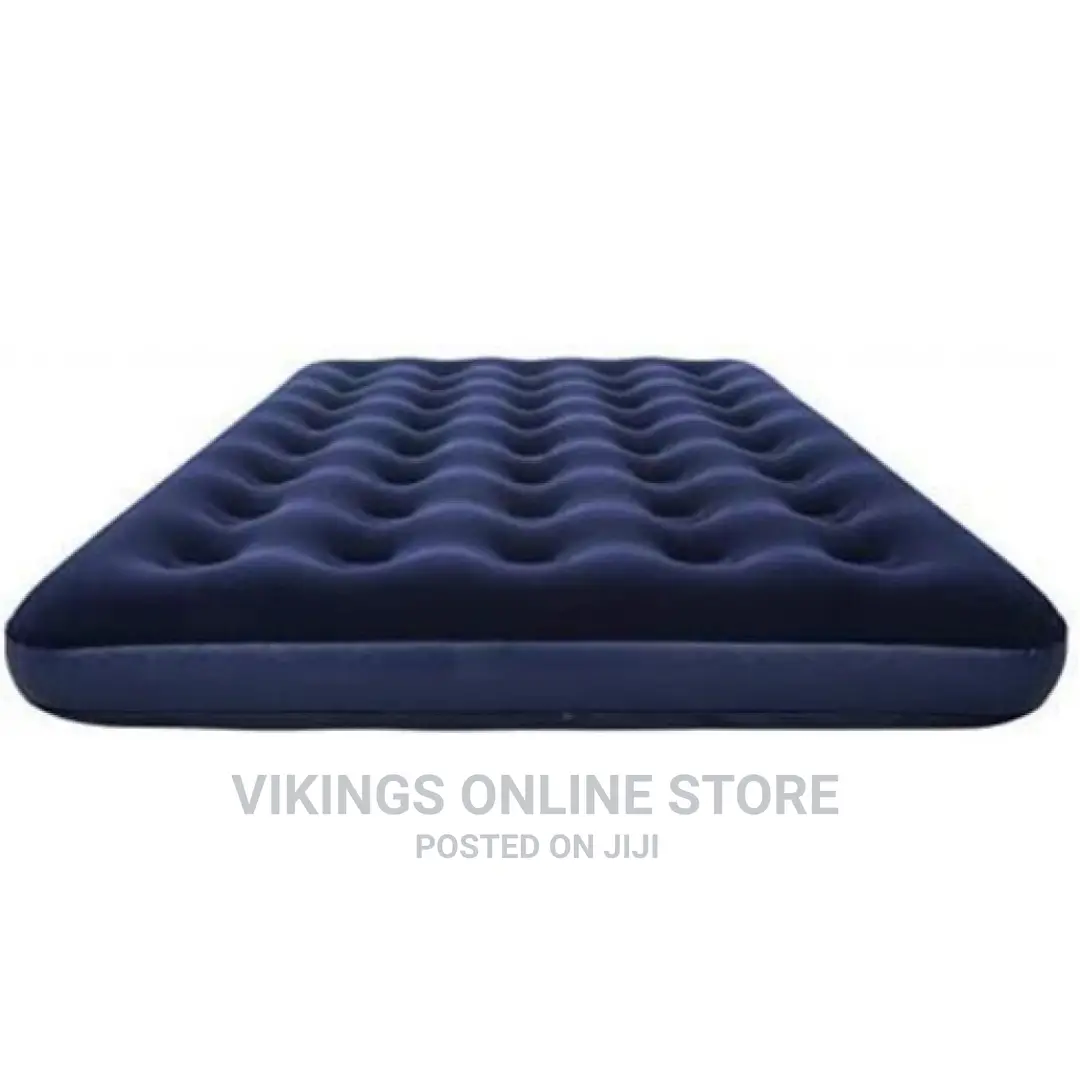Flocked Full-size Air Bed Lnflatable Mattress,Blue