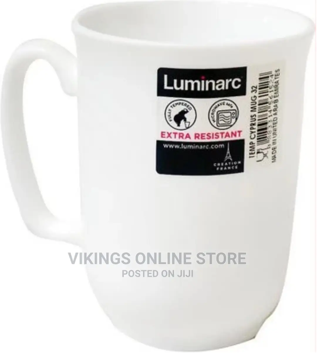 Luminarc 6 Pieces of Tea Coffee Mug Cups-White
