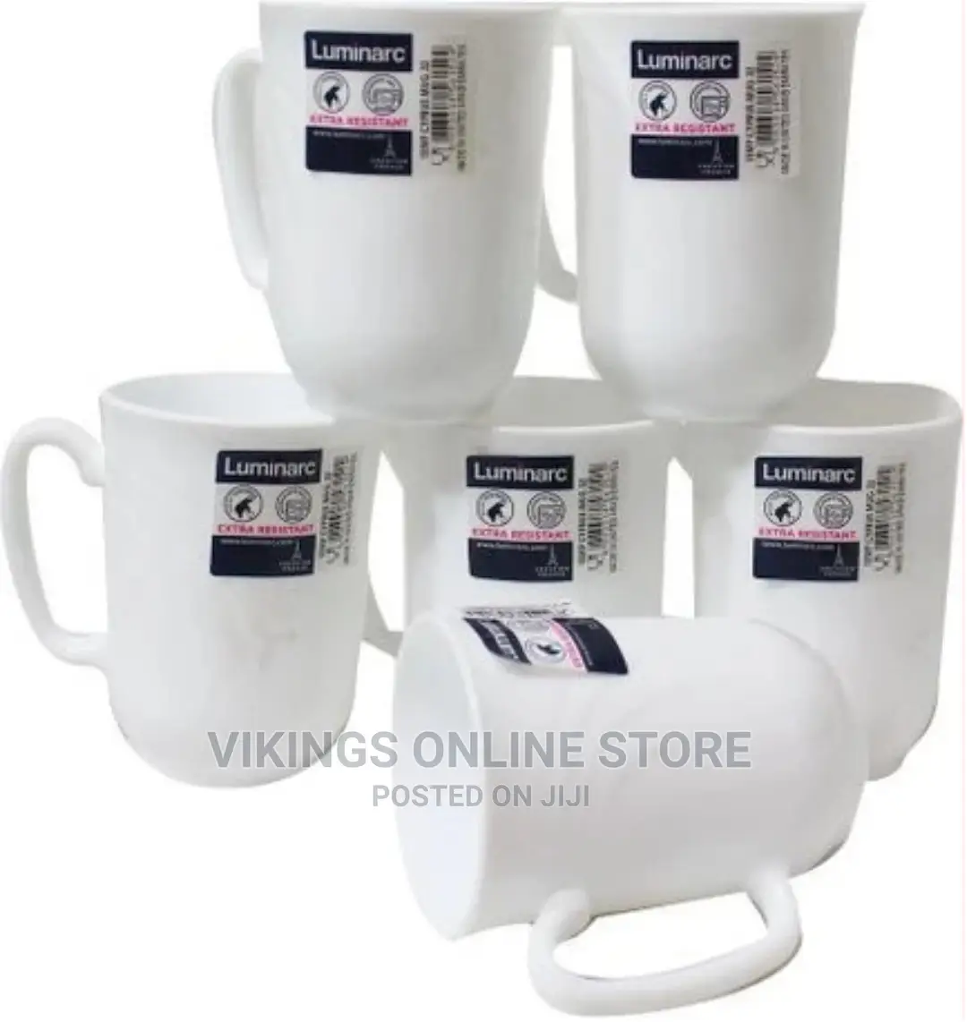 Luminarc 6 Pieces of Tea Coffee Mug Cups-White